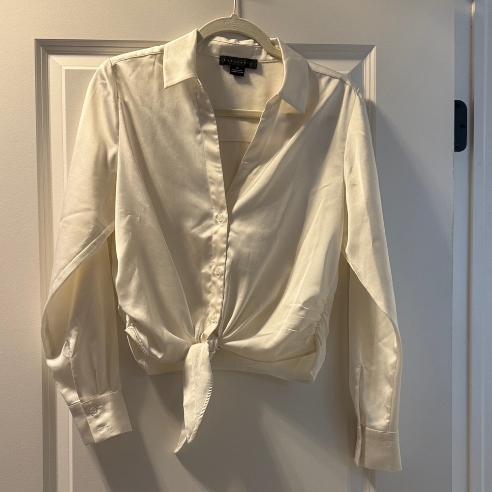 Sanctuary Cream Button Down Shirt